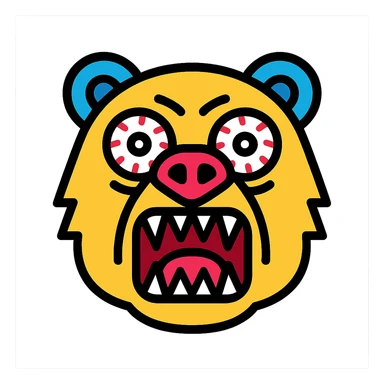 freaky polar bear sticker