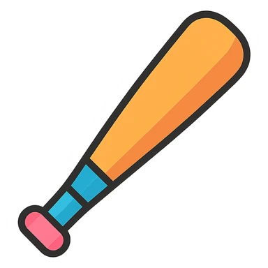 baseball bat, simple sticker