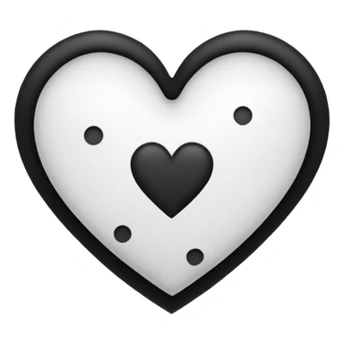 Esse emoji "🤍" com bolinhas pretas  sticker