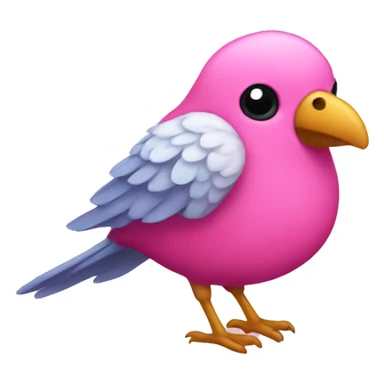 pink bird sticker