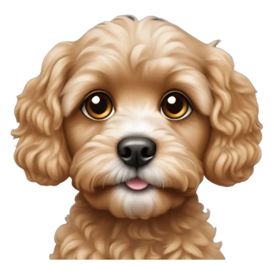 Darker Cavapoo with cute puppy eyes sticker