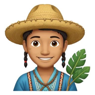 young mayan farmer sticker