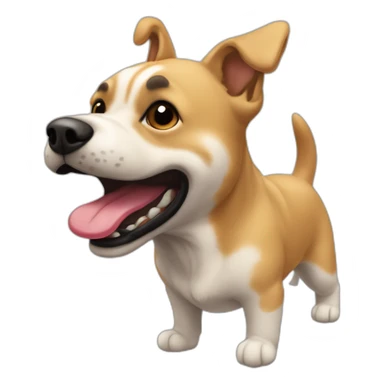 Chien qui saute dans un berceau sticker