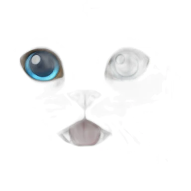 white persian cat blue eyes sticker