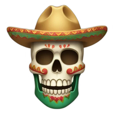 mexican skull sticker