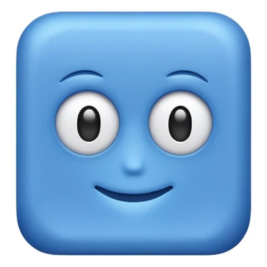 Make me a square and no faces os cute stuff all blue sticker