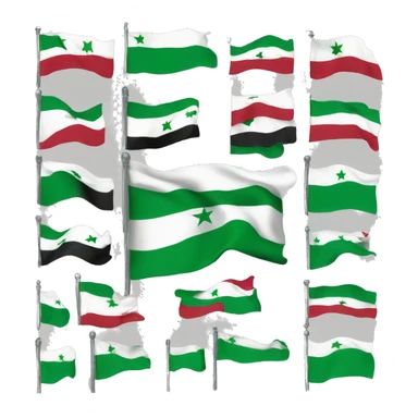Syria green flag  sticker