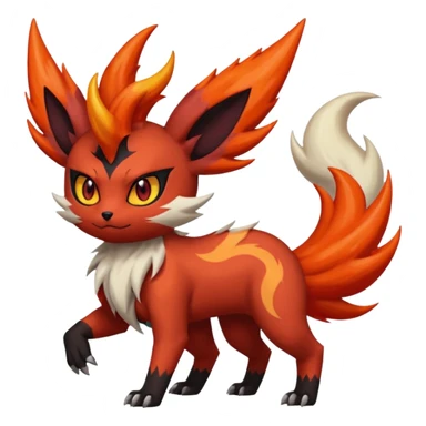 Darkrai-Scizor-Torracat-Flareon-fusion with fiery horns and a Mohawk  sticker