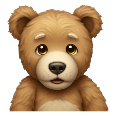 Teared teddy bear sticker