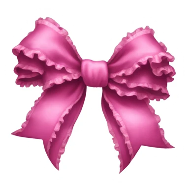 Dark pink frilly lavish bow  sticker