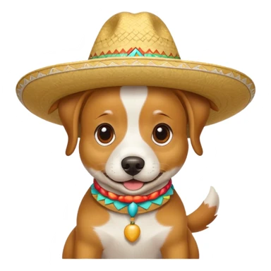 mexican hat dog sticker