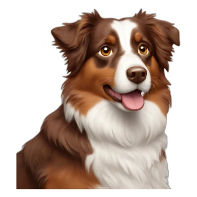 Red tri Australian shepherd sticker