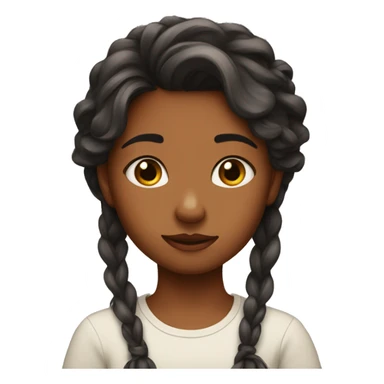 girl with copper heir emotions sticker