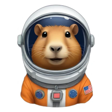 Capybara astronaute sticker