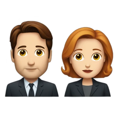 Mulder and Scully sticker