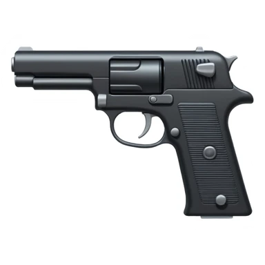 black metal pistol sticker