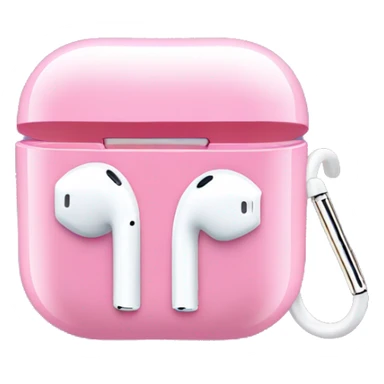 apple air pods with  ligpink bow sticker