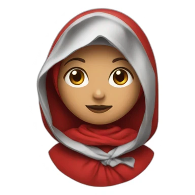 little red riding hood wearing a hijab sticker