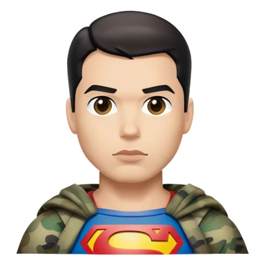 Superman in camouflage sticker