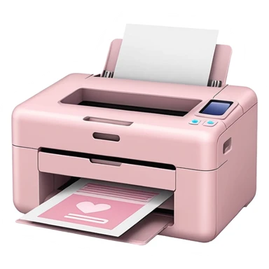 Light Pale Pink Multi function Printer sticker