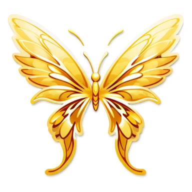 Golden fairy wings sticker