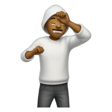 personne qui fait un dab sticker