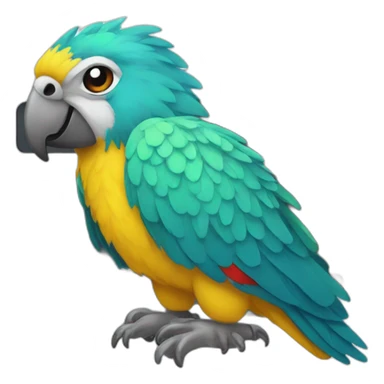 parrot in keyboard sticker