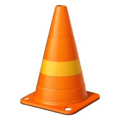 Orange construction cone sticker