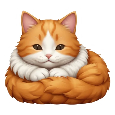 ginger and white small cat sleeping in weird position sticker