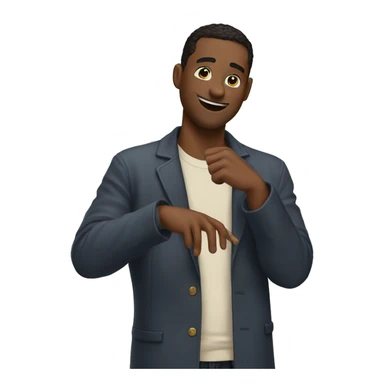 Human with his hand doing like this "👉👈" sticker