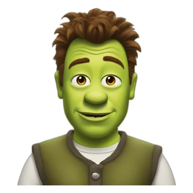 Shrek as rick astley sticker