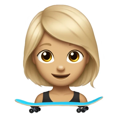 Blonde hair otter on surfskate sticker