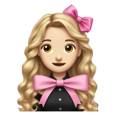 Sabrina carpenter with a pink bow sticker