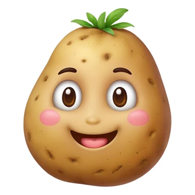 Happy potato sticker