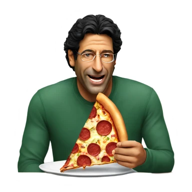 Wasim Akram eating pizza sticker
