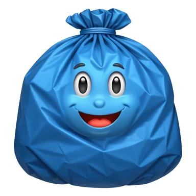blue garbage bag sticker