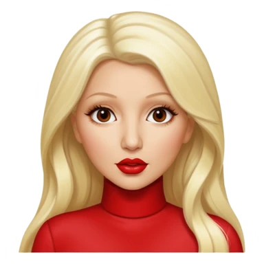 Christina Aguilera with long blonde hair sticker