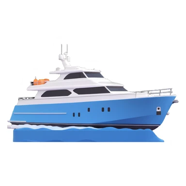 make a 70ft motor yacht facing to the right  sticker