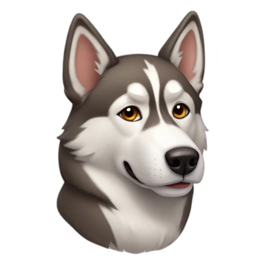 tan husky sticker