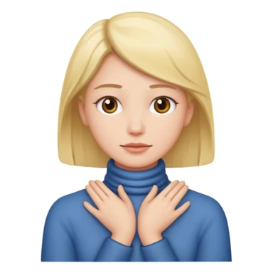 Person with hands around neck sticker