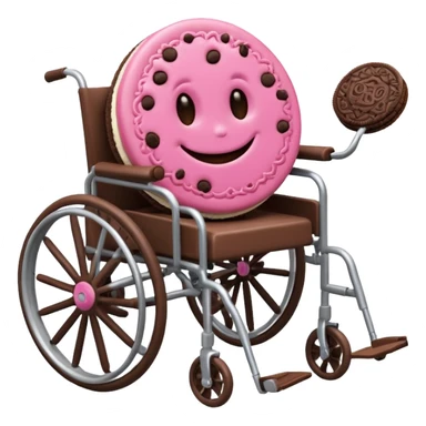 pink oreo wheelchair sticker