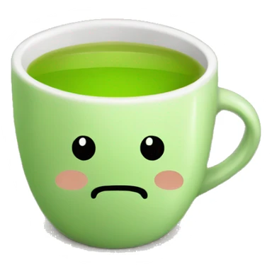 Green tea in a mug sticker
