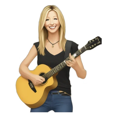 Lisa kudrow phoebe buffay with guitarr sticker