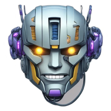 friendly transformers robot style AI with brain showing, circuit wires lightning explosion overwhelmed anime style sticker