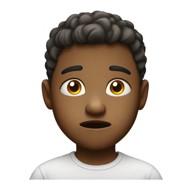 Kid with worried expression sticker