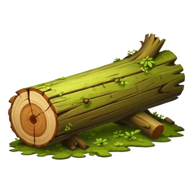create a dnd style fallen_log.png using 48x48 pixels size sticker