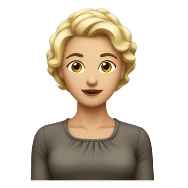 femme agée cheveux courts châtains sticker