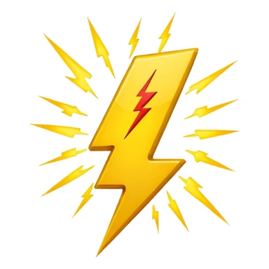 Lightning bolt combined with exclamation mark sticker