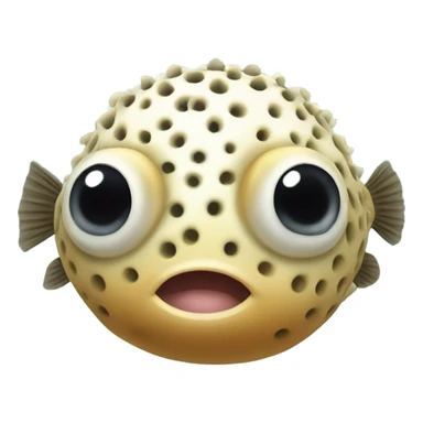 pufferfish with big cheeks sticker