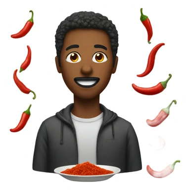 a person  eat spicy sticker